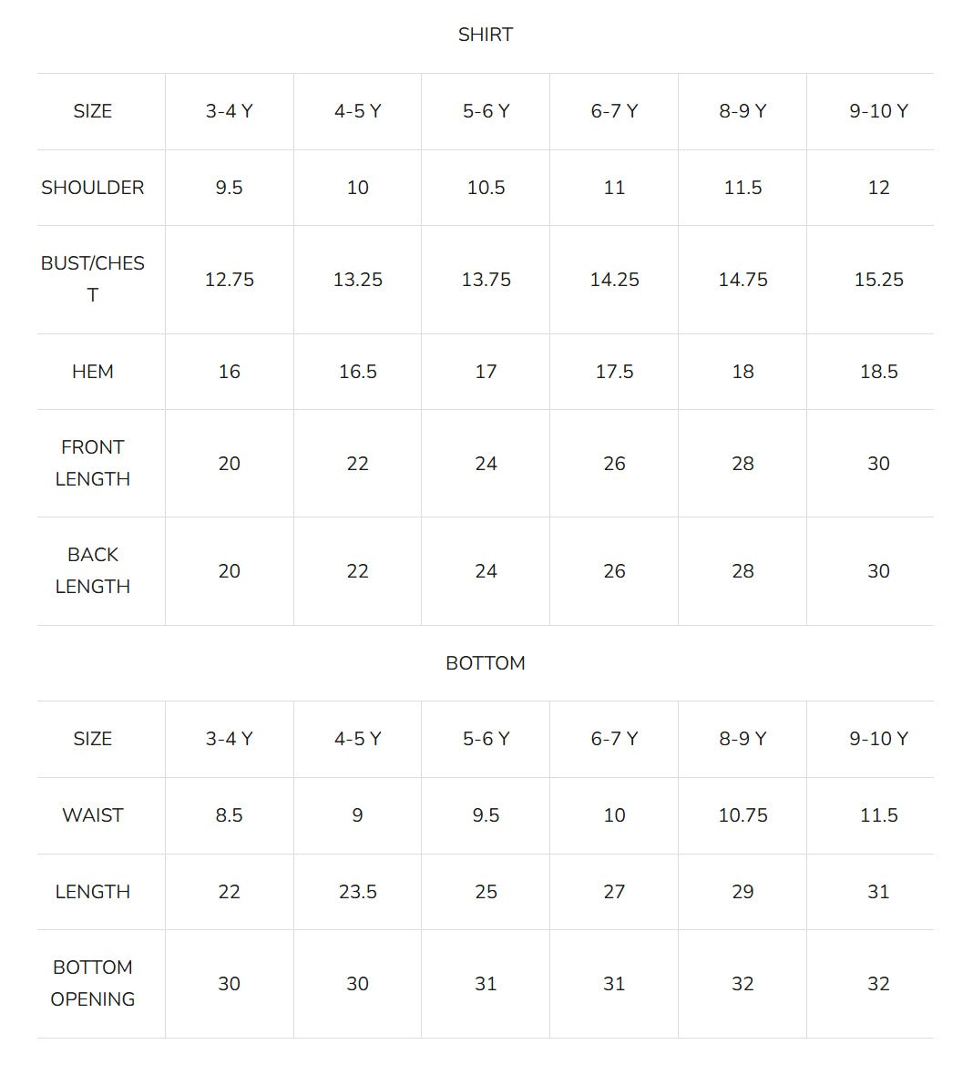 Size Guide
