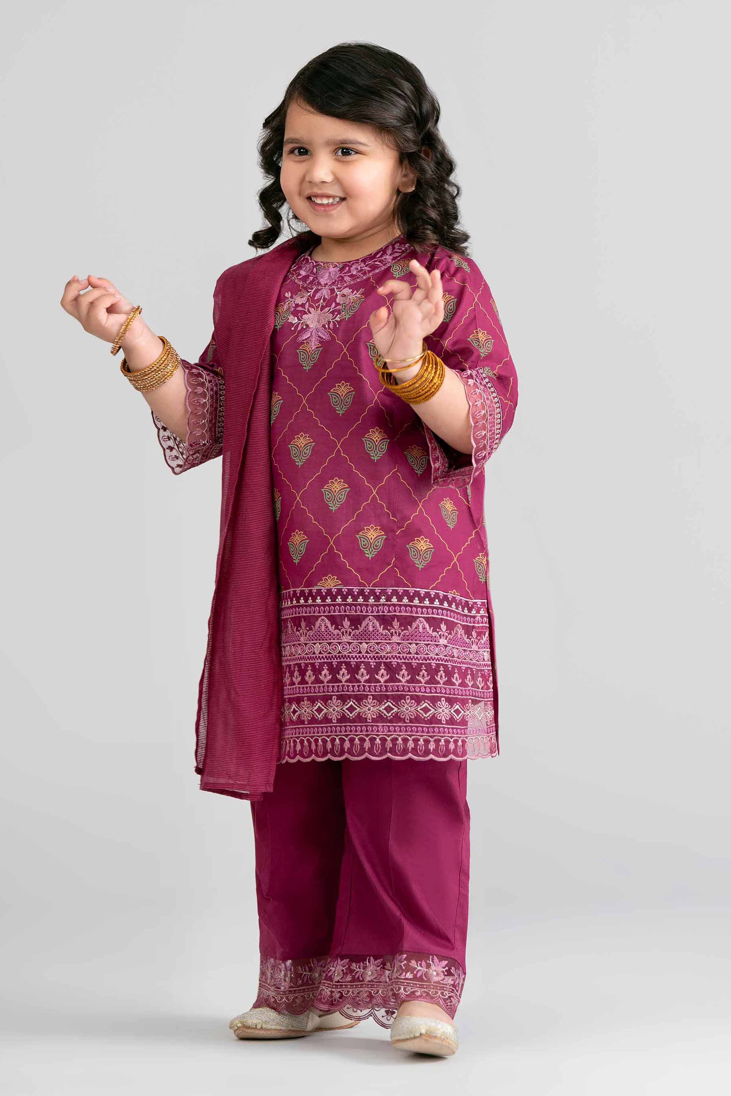 3 Piece - Printed Embroidered Suit - PMD26-41 D – Nishat Bangladesh